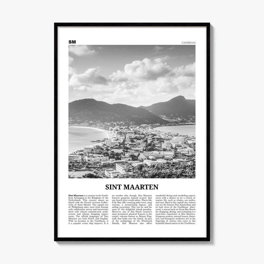Sint Maarten Newspaper No 1 Poster, framed poster mockup