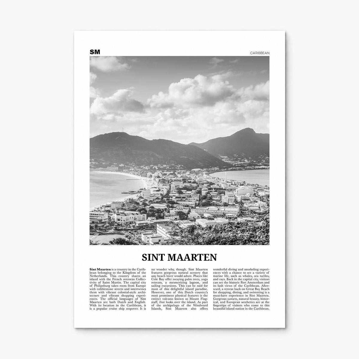 Sint Maarten Newspaper No 1 Poster, print only (unframed)