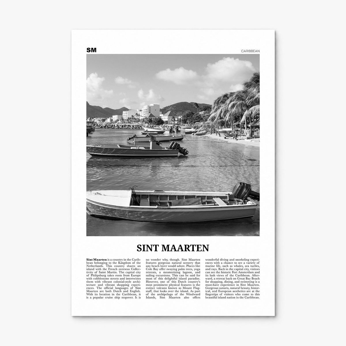 Sint Maarten Newspaper No 2 Poster, print only (unframed)