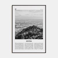 Sintra Poster Black Metal / 8x12 in Nbourhood Travel B&W Poster