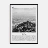 Sintra Poster Black Wood / 8x12 in Nbourhood Travel B&W Poster