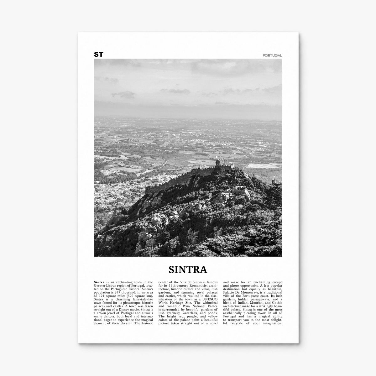Sintra Newspaper Poster, print only (unframed)