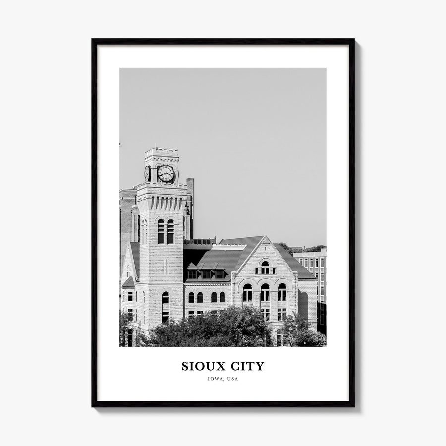 Sioux City Classic Poster, framed poster mockup