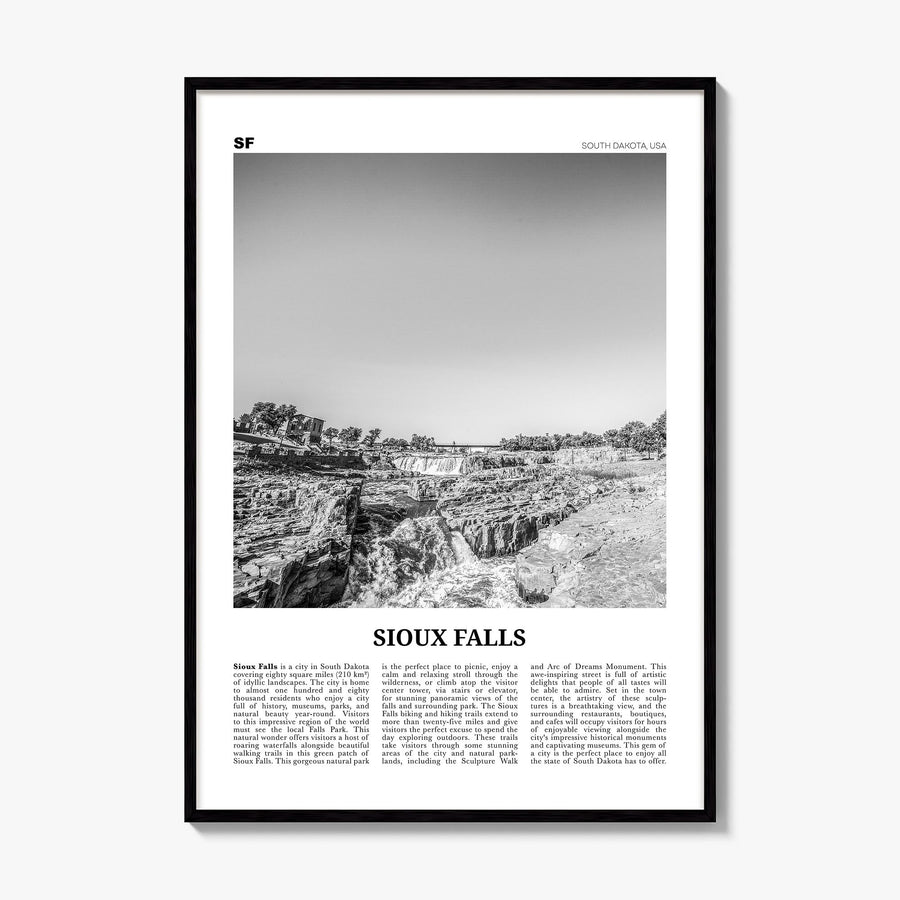 Sioux Falls Newspaper Poster, framed poster mockup