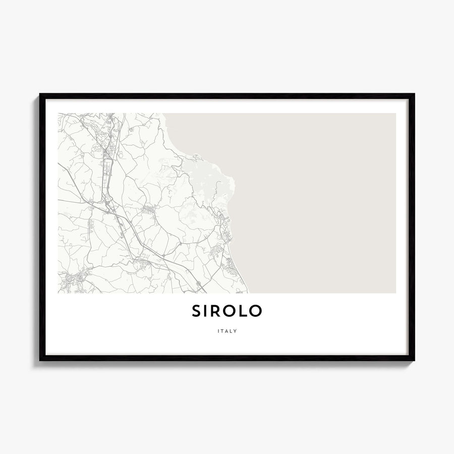 Sirolo Map Poster, framed poster mockup