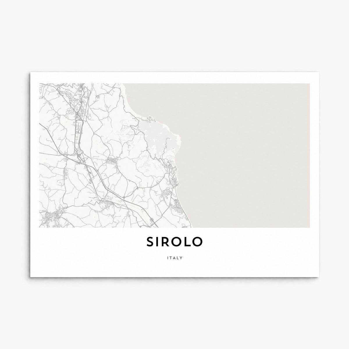 Sirolo Map Poster, print only (unframed)