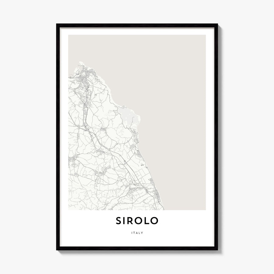 Sirolo Map Poster, framed poster mockup