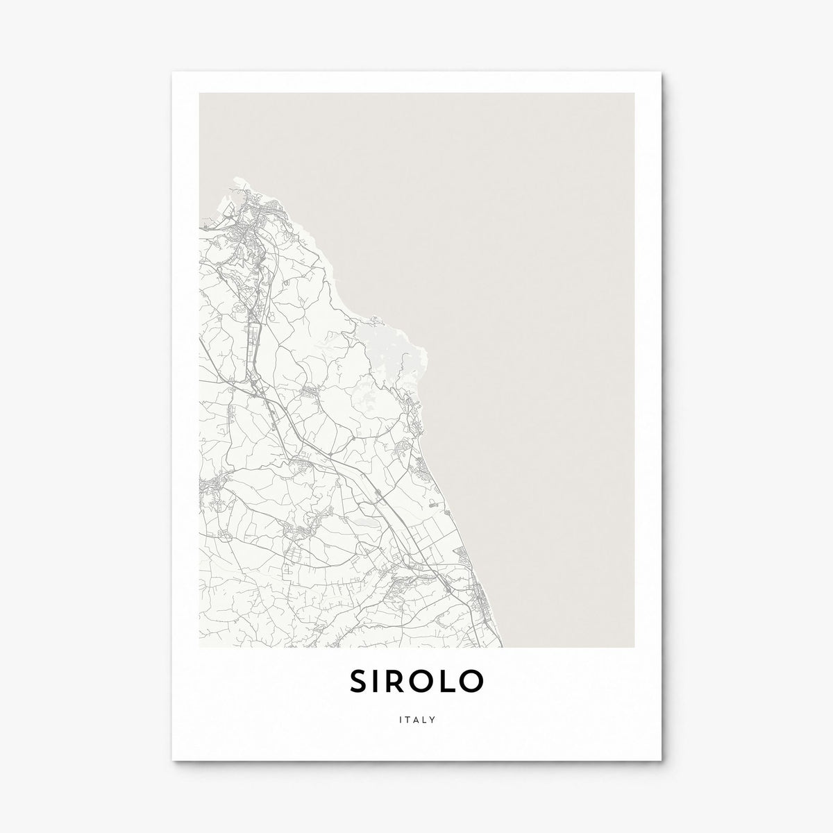 Sirolo Map Poster, print only (unframed)