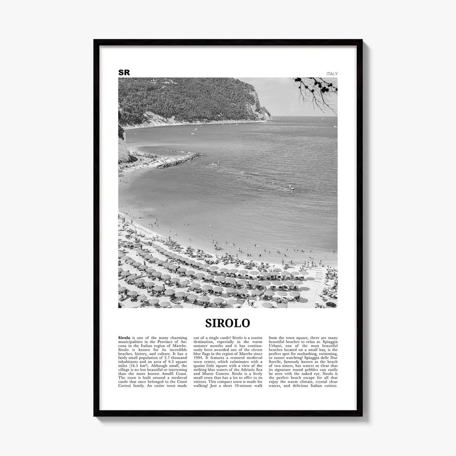Sirolo Newspaper Poster, framed poster mockup