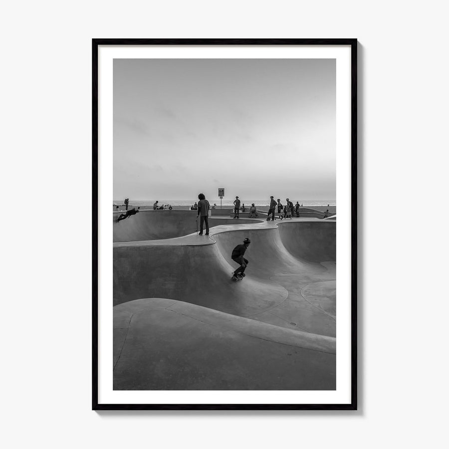 Skateboard Photo No 1 Poster, framed poster mockup, white border