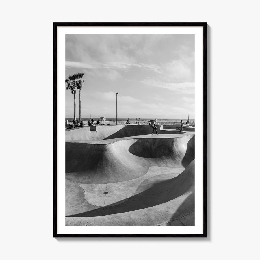 Skateboard Photo No 2 Poster, framed poster mockup, white border
