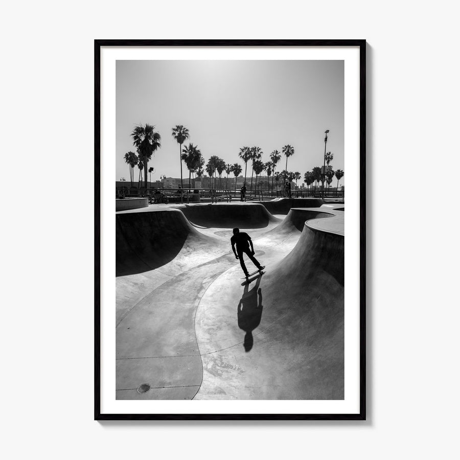Skateboard Photo No 3 Poster, framed poster mockup, white border