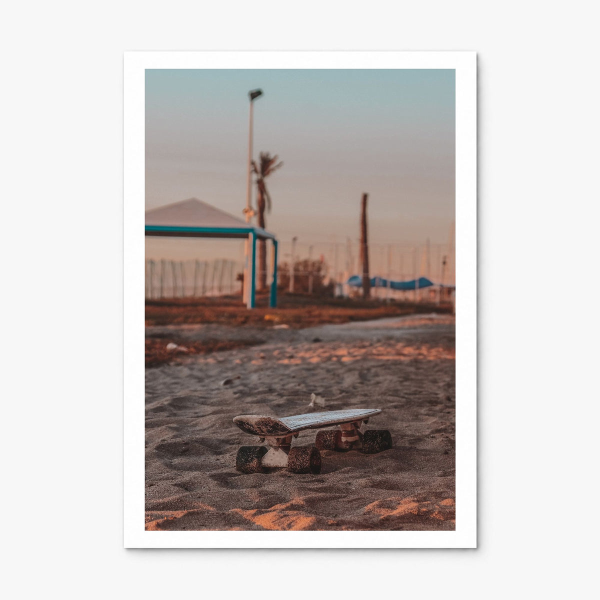 Skateboard Photo Poster, print only (unframed), white border