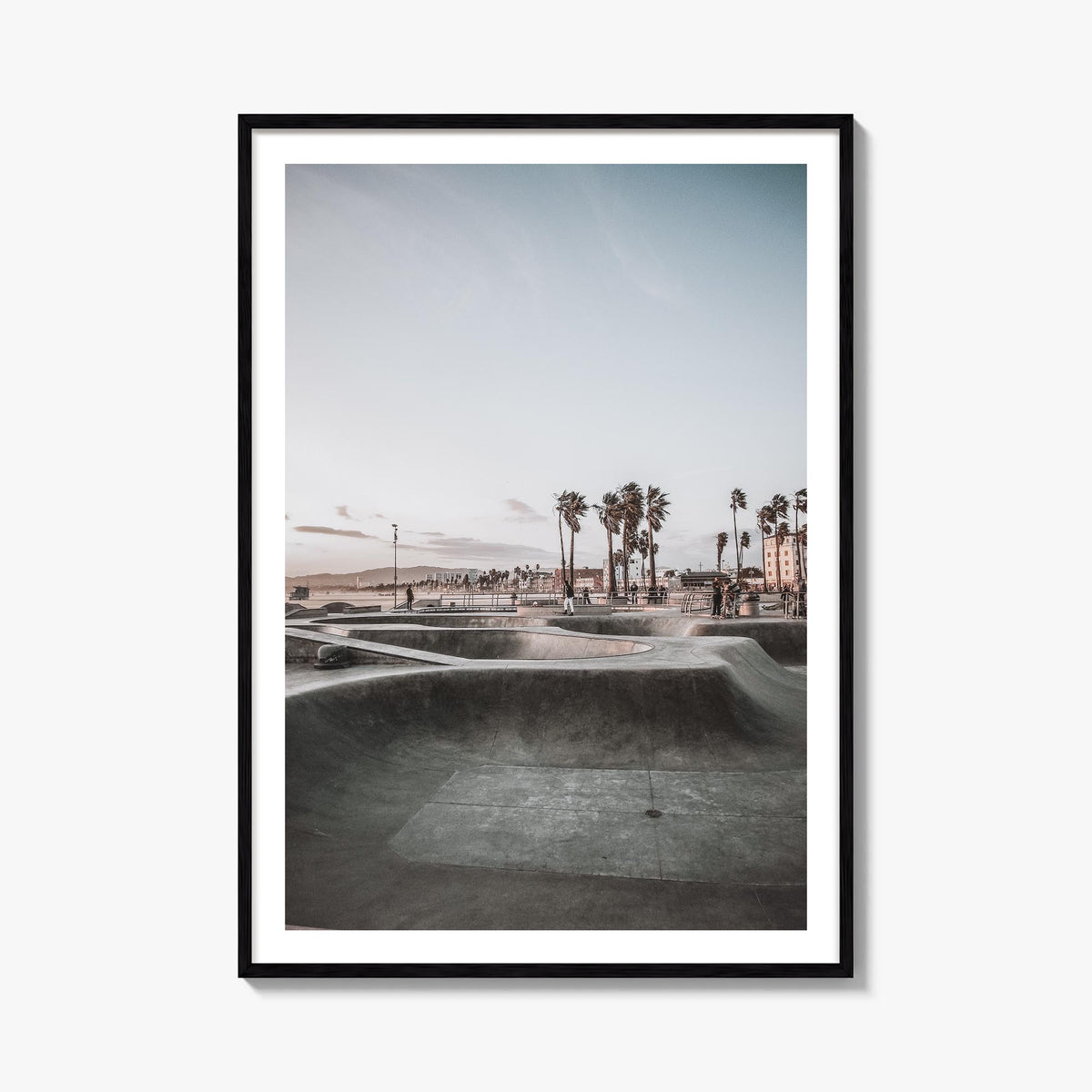 Skatepark no. 2 colorful photo poster – vertical wall art, unframed print shown in interior mockup