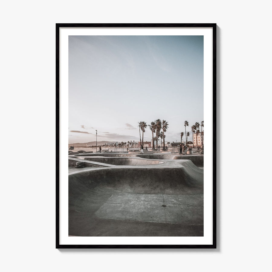 Skatepark Photo No 2 Poster, framed poster mockup, white border
