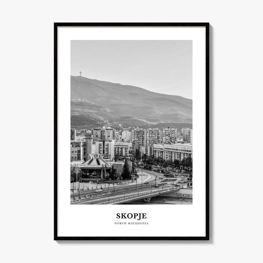 Skopje Classic Poster, framed poster mockup