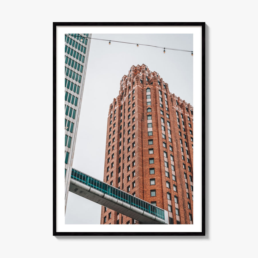 Skybridge Photo Poster, framed poster mockup, white border