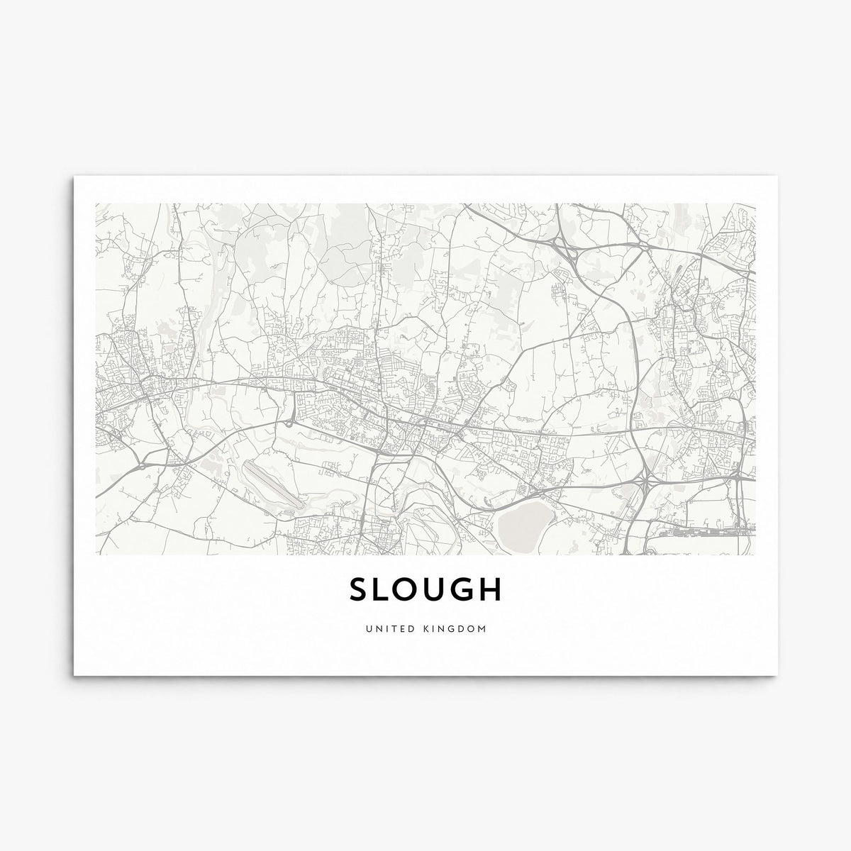 Slough Map Poster, print only (unframed)
