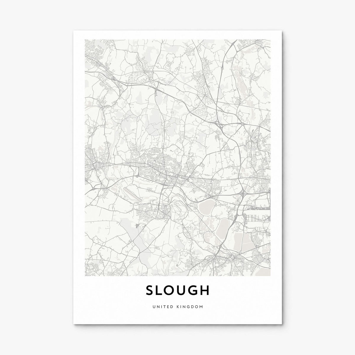 Slough Map Poster, print only (unframed)