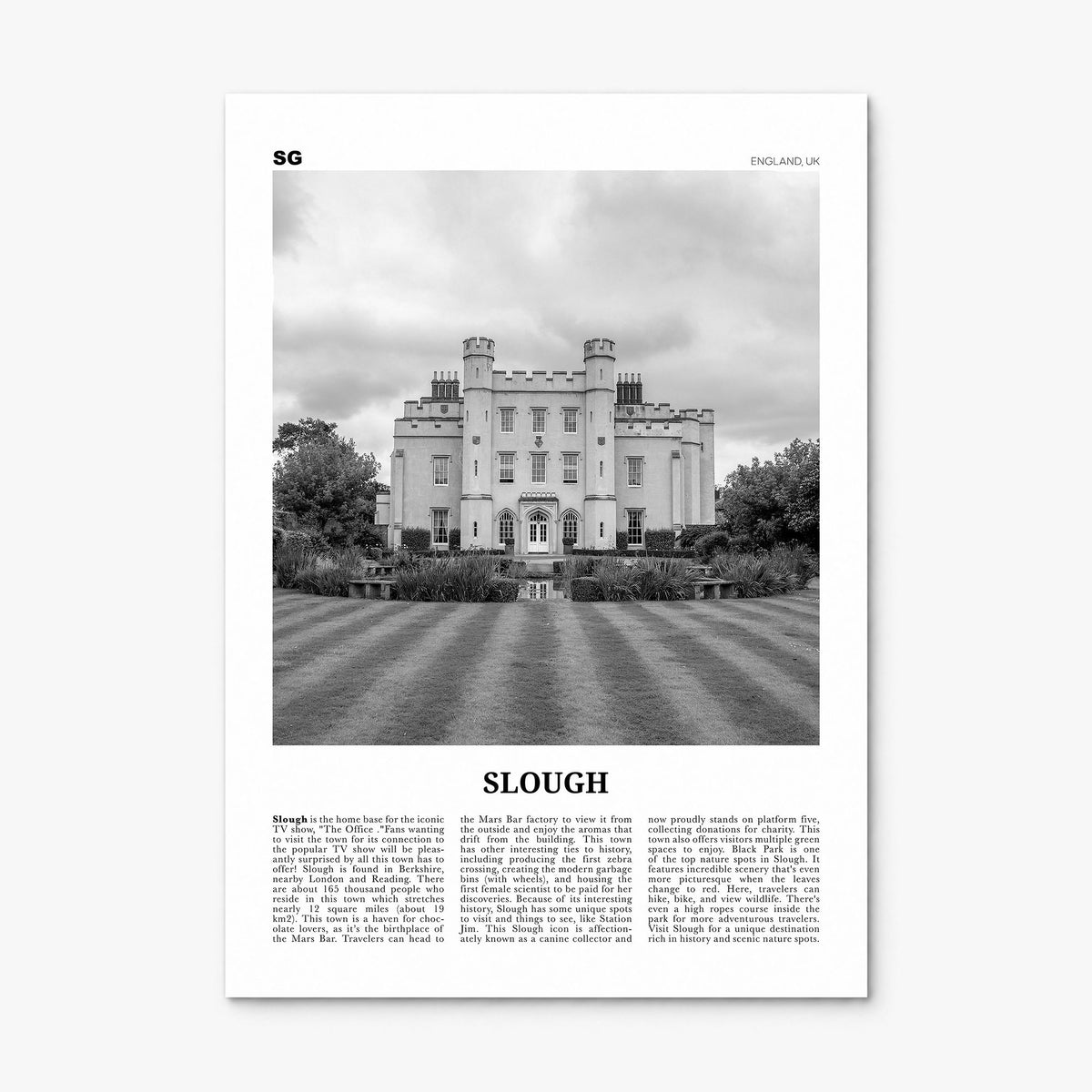 Slough Newspaper Poster, print only (unframed)
