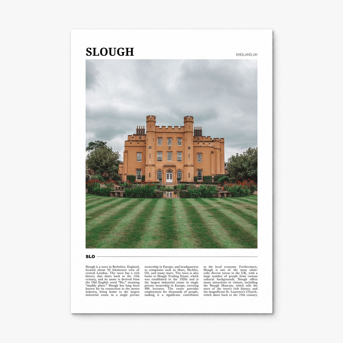 Slough Travel Poster, print only (unframed)