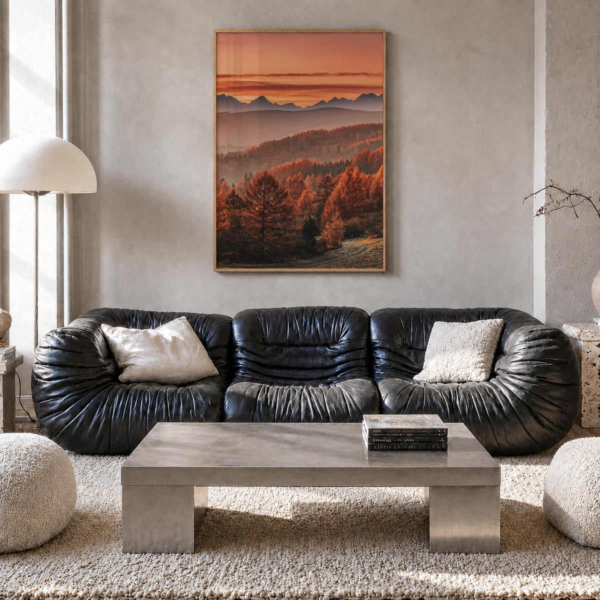Slovakia colorful photo poster of Europe – vertical wall art in natural wood frame, hanging on wall