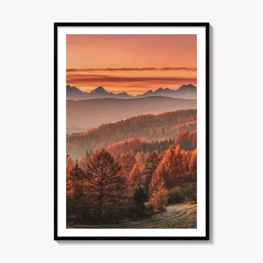 Slovakia Photo Poster, framed poster mockup, white border