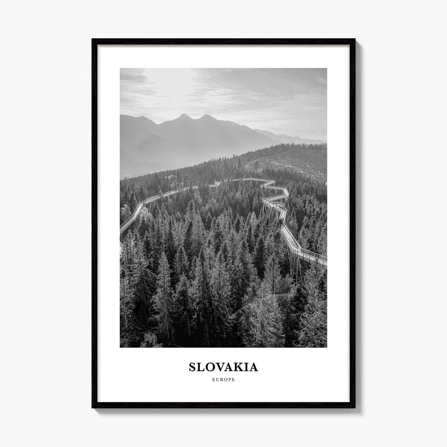Slovakia Classic Poster, framed poster mockup