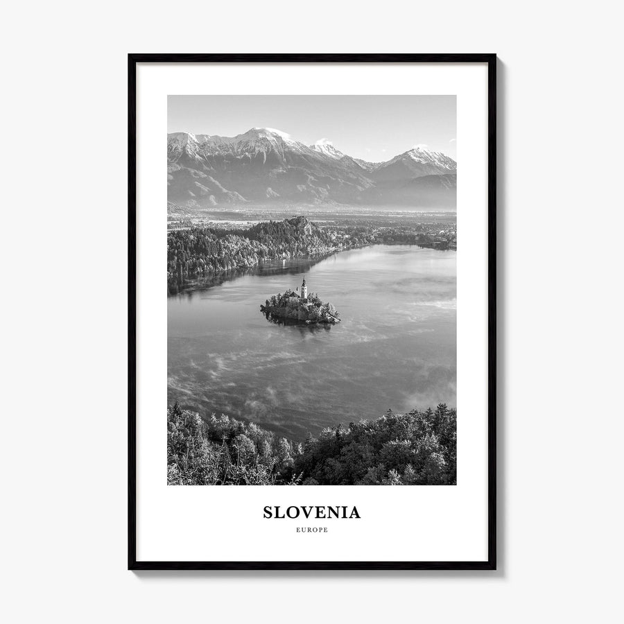 Slovenia Classic Poster, framed poster mockup