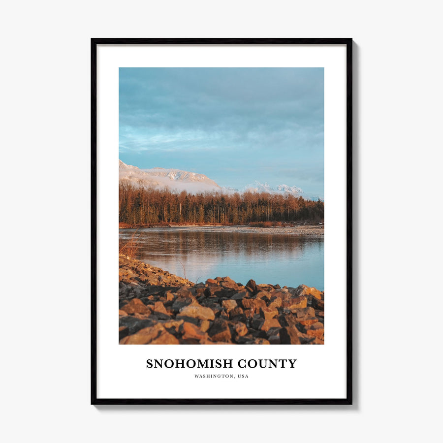 Snohomish County Classic Poster, framed poster mockup