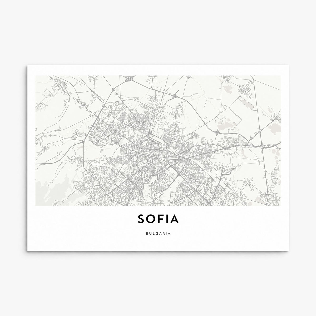 Sofia Map Poster, print only (unframed)