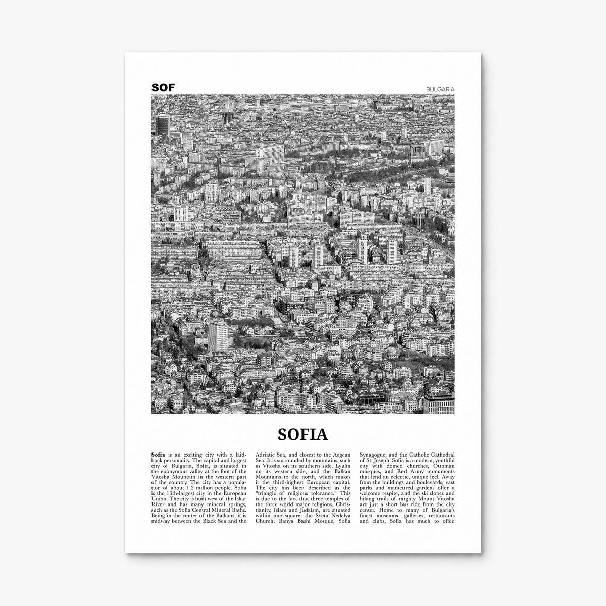 Sofia Newspaper Poster, print only (unframed)