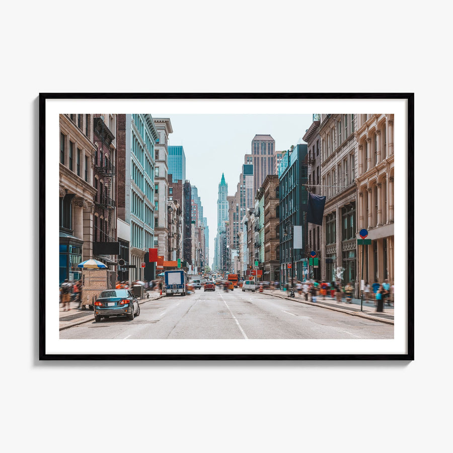 SoHo, New York City Photo Poster, framed poster mockup, white border