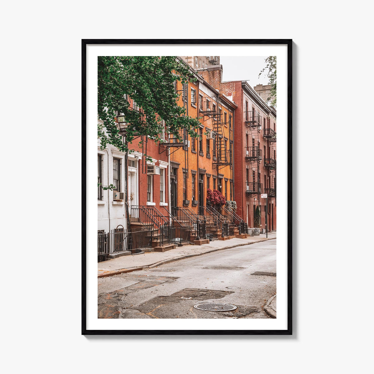 SoHo, New York City no. 4 colorful photo poster of New York, USA – vertical wall art, unframed print shown in interior mockup