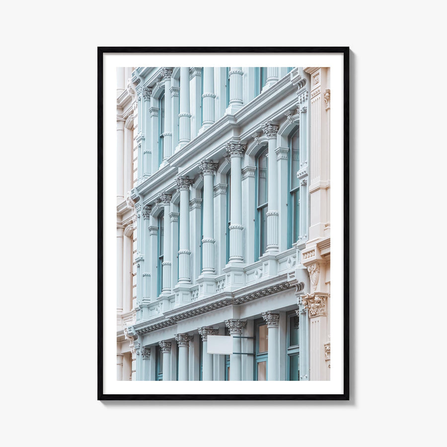 SoHo, New York City no. 5 colorful photo poster of New York, USA – vertical wall art, unframed print shown in interior mockup
