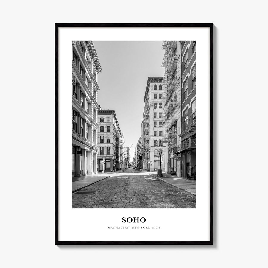 SoHo, New York City Classic No 2 Poster, framed poster mockup