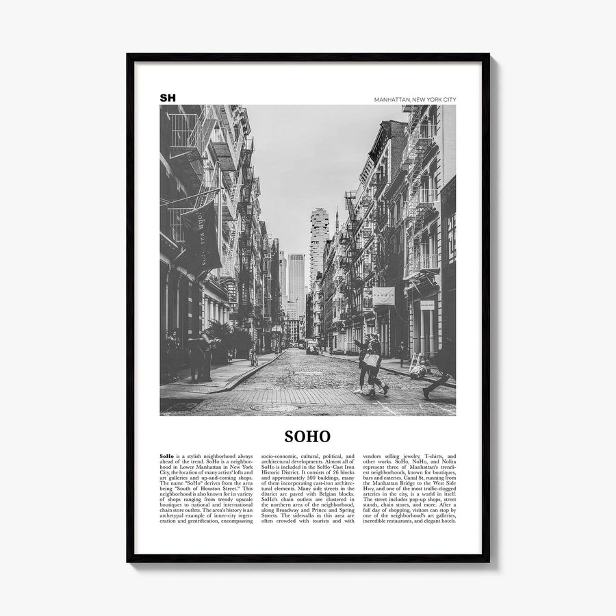 Soho Newspaper No 1 Poster, framed poster mockup