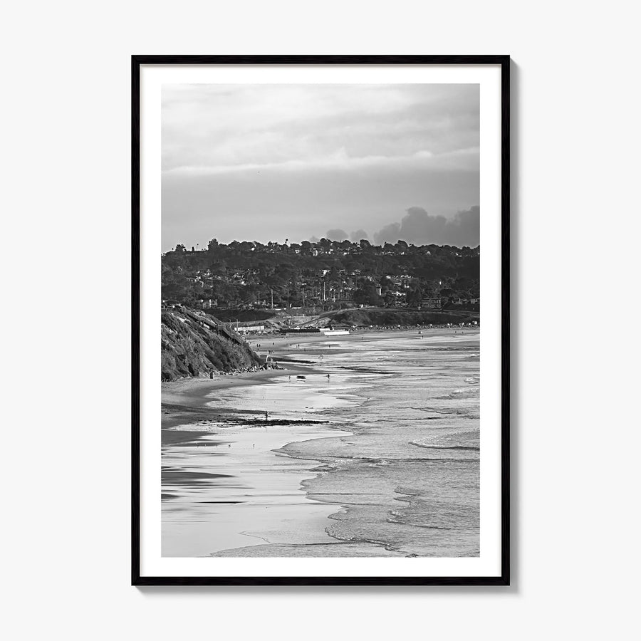 Solana Beach Photo Poster, framed poster mockup, white border