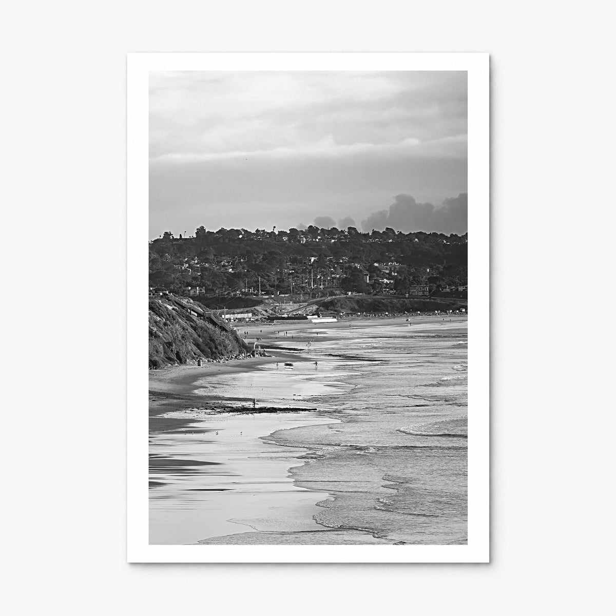 Solana Beach Photo Poster, print only (unframed), white border
