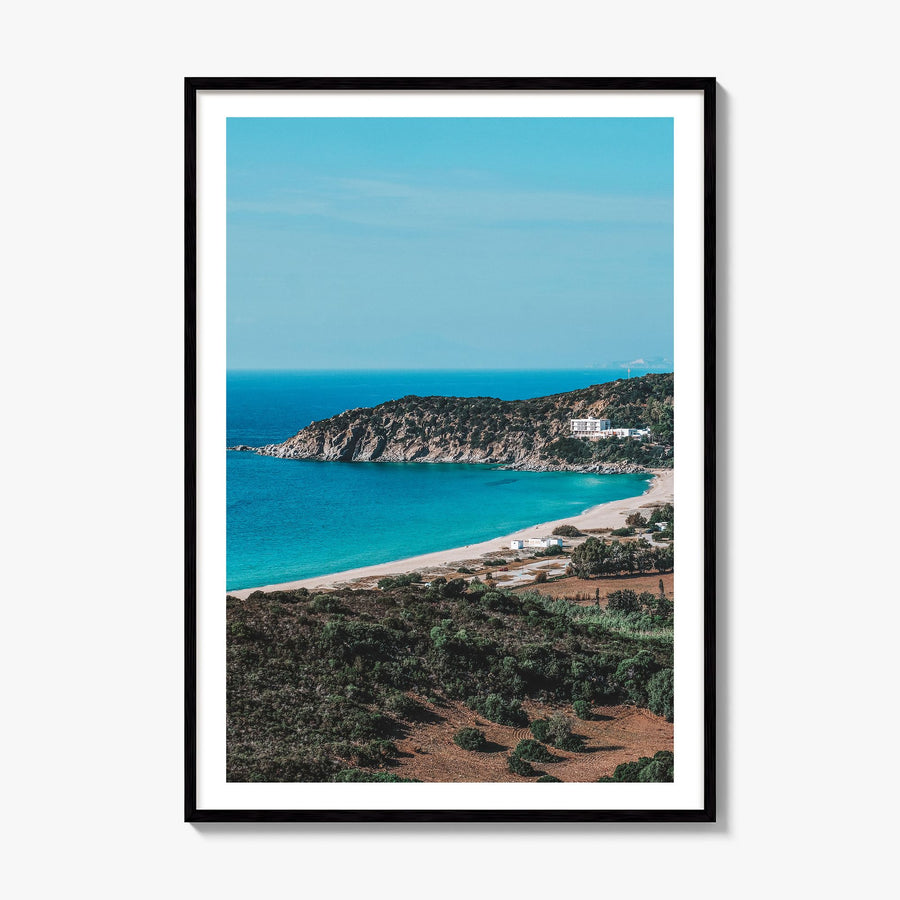 Solana Beach Photo Poster, framed poster mockup, white border