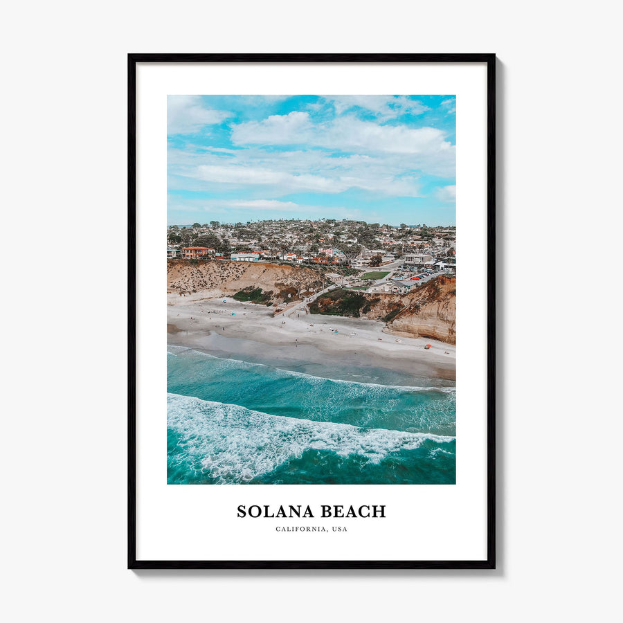 Solana Beach Classic Poster, framed poster mockup