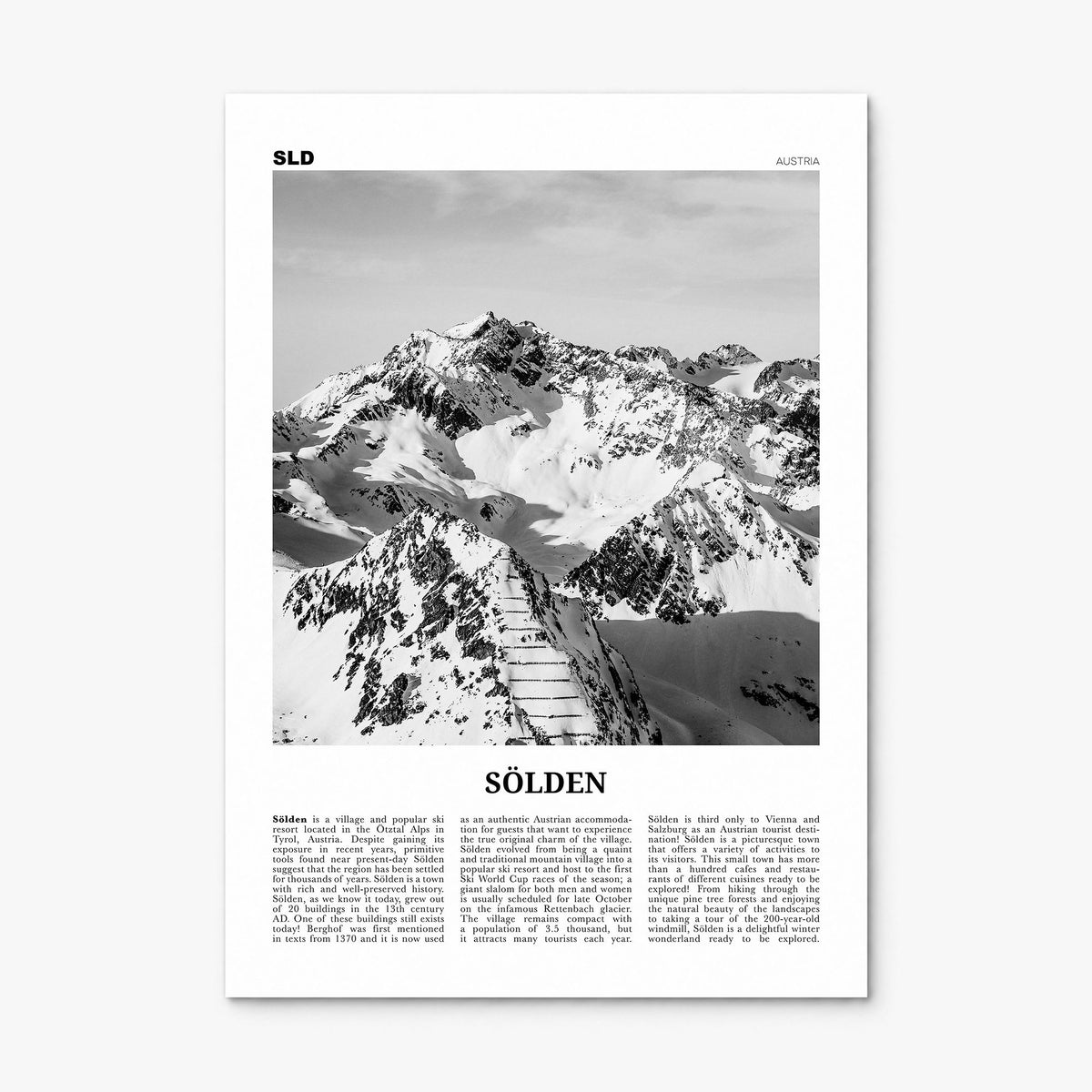 Sölden Newspaper Poster, print only (unframed)