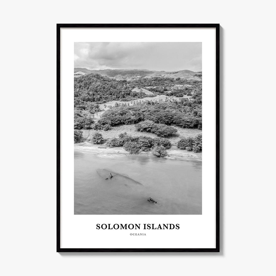 Solomon Islands Classic Poster, framed poster mockup