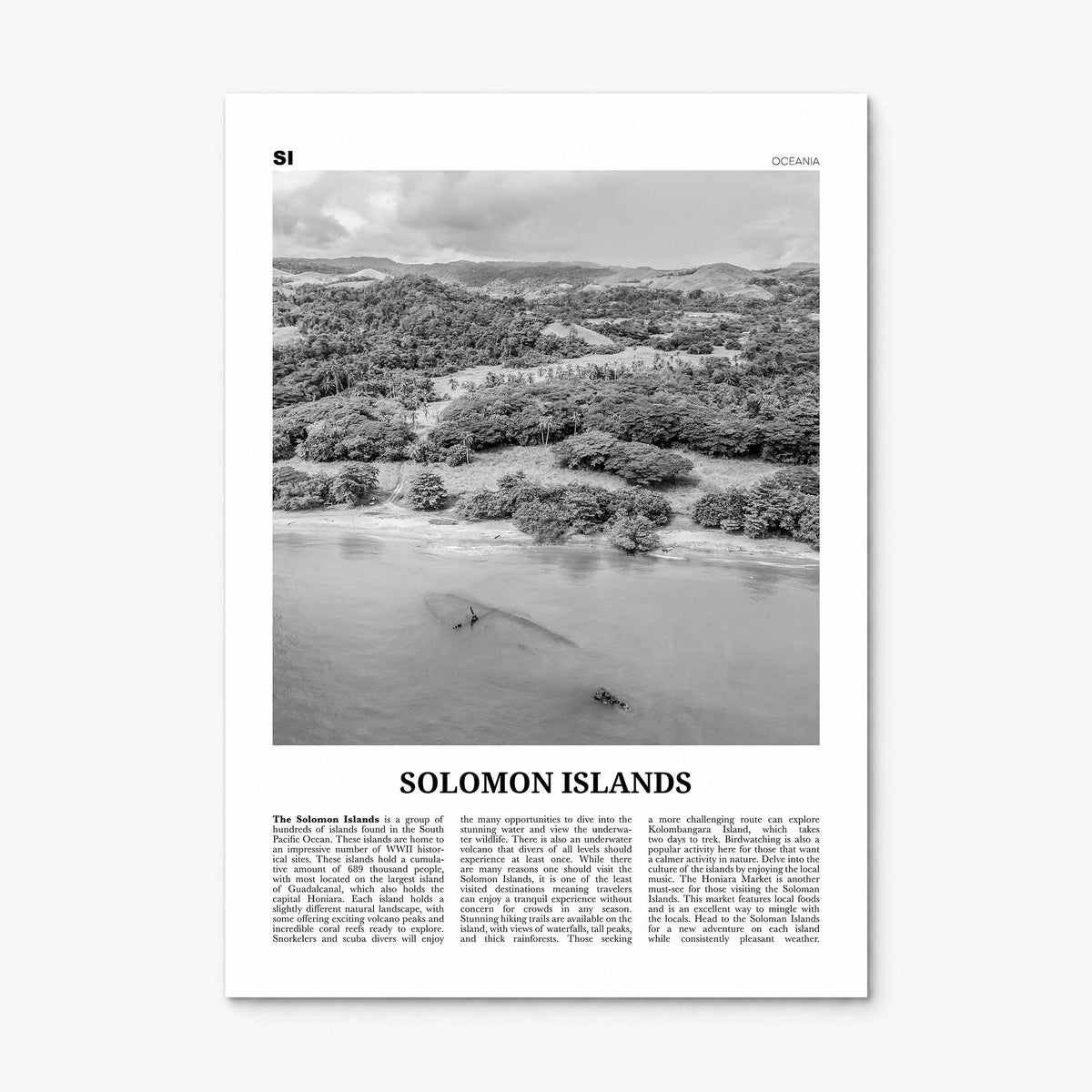 Solomon Islands Newspaper Poster, print only (unframed)