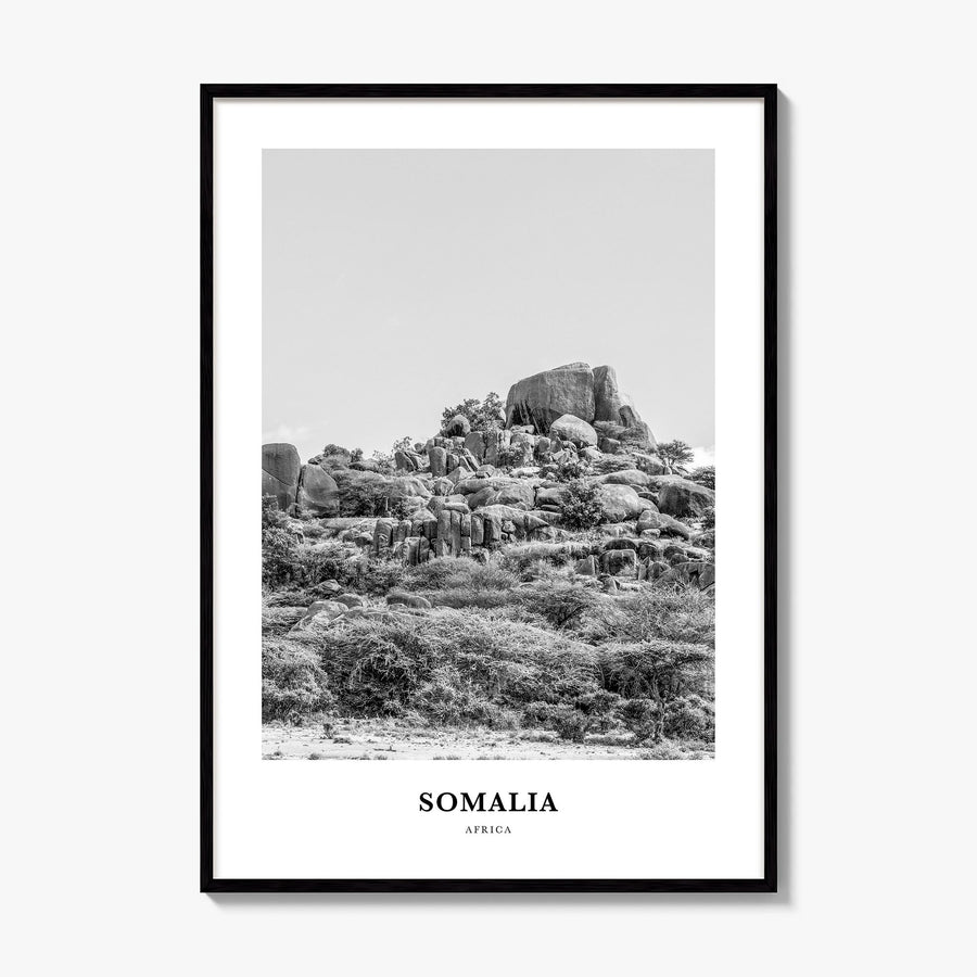 Somalia Classic Poster, framed poster mockup