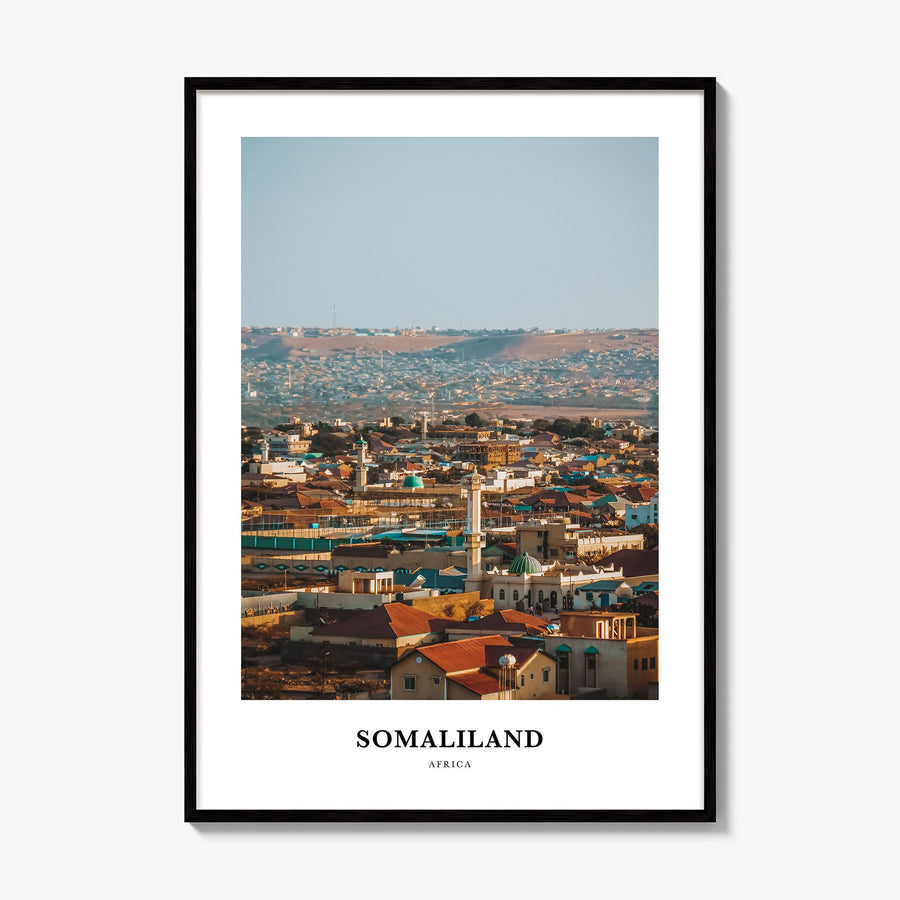 Somaliland Classic Poster, framed poster mockup
