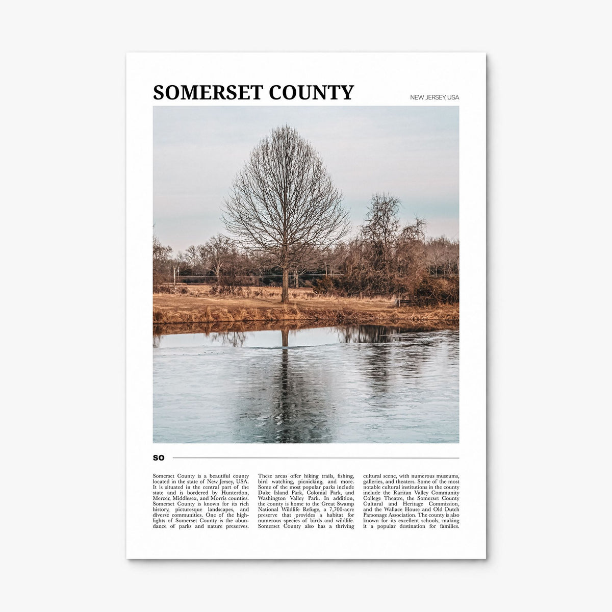 Somerset County Travel Poster, print only (unframed)