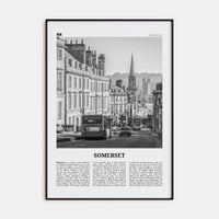 Somerset Poster Black Metal / 8x12 in Nbourhood Travel B&W Poster