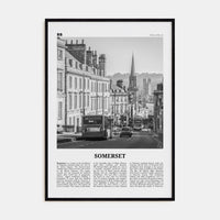 Somerset Poster Black Wood / 8x12 in Nbourhood Travel B&W Poster