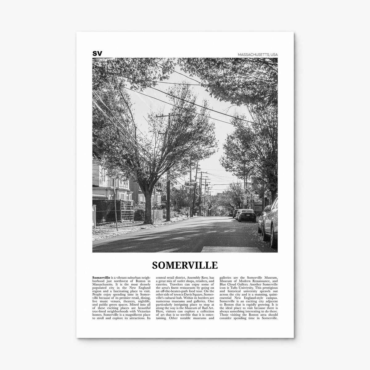 Somerville Newspaper Poster, print only (unframed)